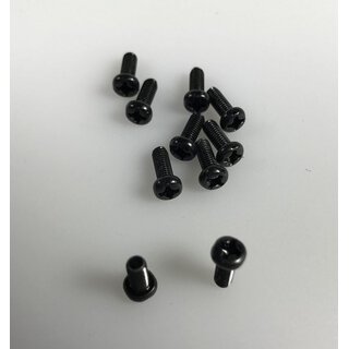 Black Screw - Philips lense head screw M3 x 6mm (10 pieces)