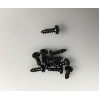 Black Screw - Philips for Neutrik  plastic XLR connectors (10 pieces)